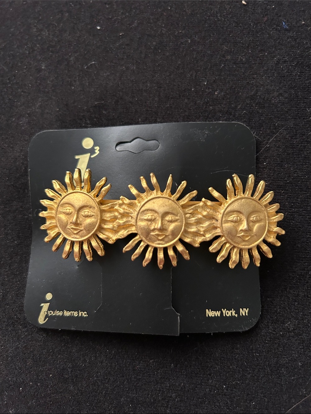 New, Hair Barrette (3 Sun Celestial Design)